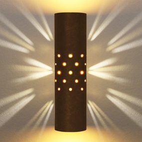 Menzel Solo nástenné svietidlo hnedo-čierne, Obývacia izba / jedáleň, železo, E27, 28W, L: 10 cm, K: 35cm