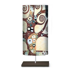Artempo Italia Stojaca lampa Klimt I s umeleckým motívom, Obývacia izba / jedáleň, plast, E27, 30W, P: 35 cm, L: 16 cm, K: 80cm