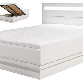 Moderná posteľ irma 140x200cm s úložným priestorom a osvetlením -