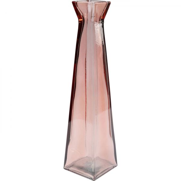 KARE Design Skleněná váza Piramide Rose 55cm