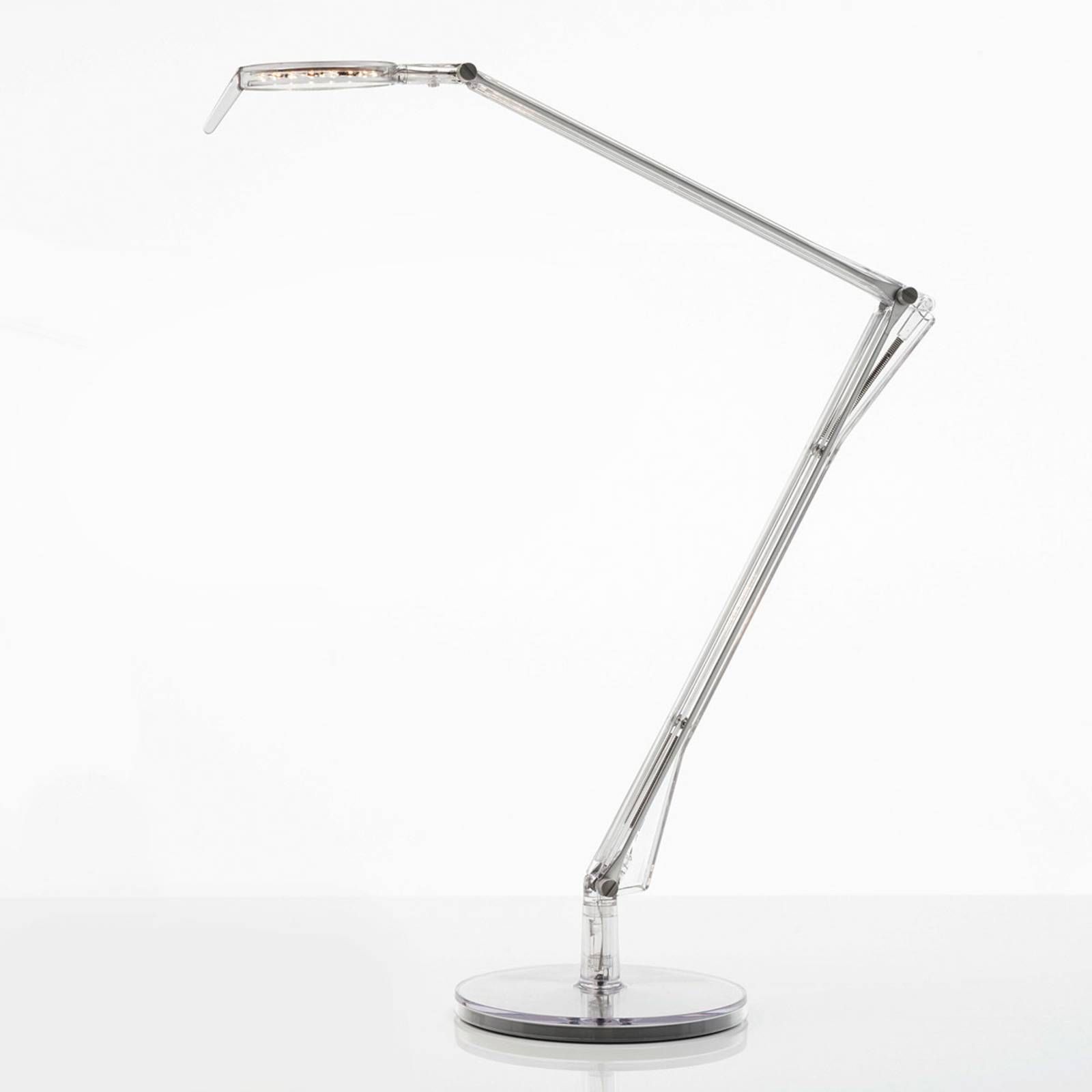 Kartell Aledin Tec stolná LED lampa, priehľadná, Obývacia izba / jedáleň, polykarbonát, hliník, 4.2W, K: 113cm