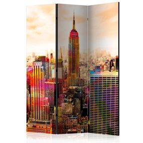 Paraván Colors of New York City III Dekorhome 135x172 cm (3-dielny)