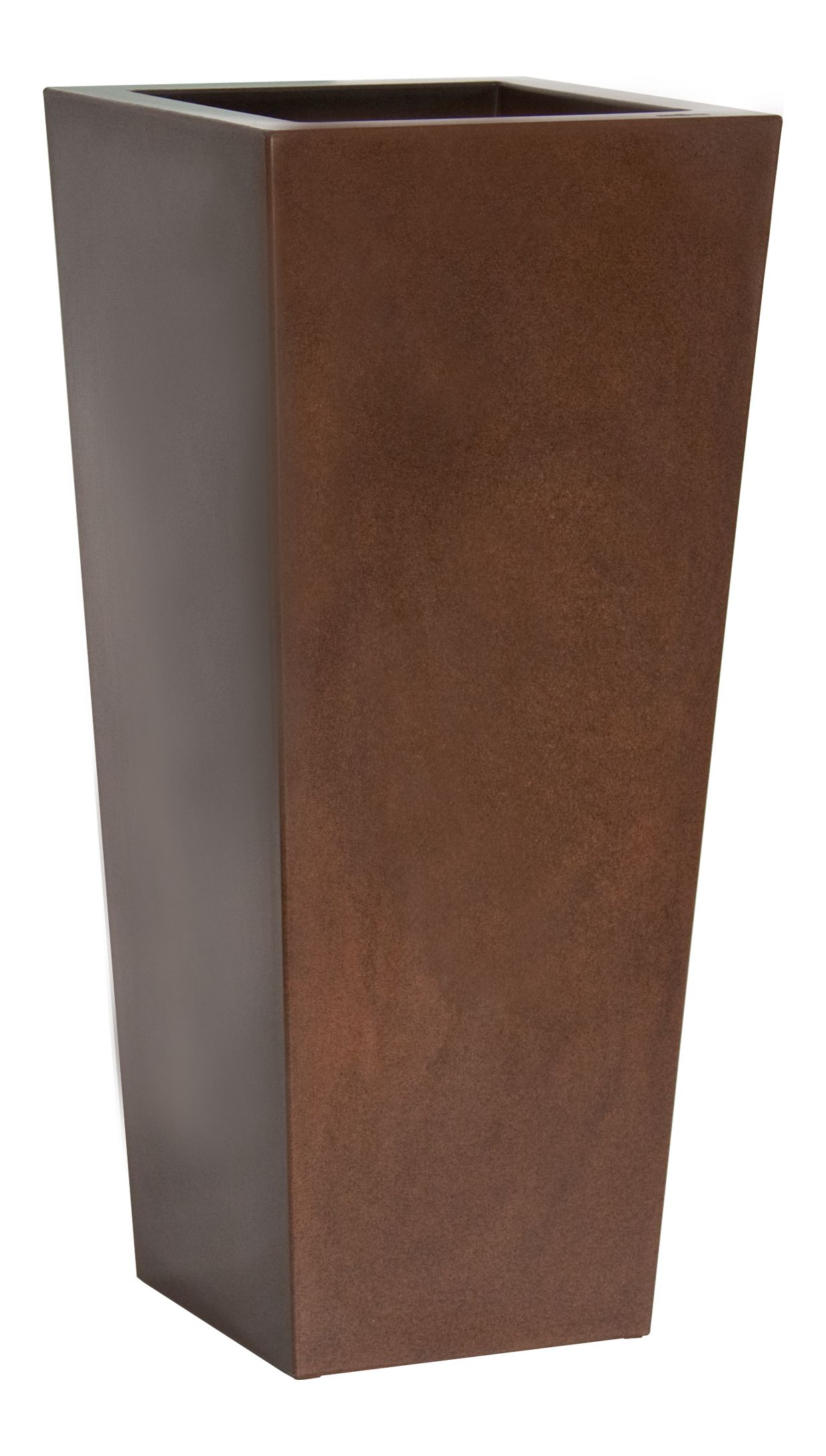 Plust - Dizajnový kvetináč KIAM lesklý, 35 x 35 cm - hnedý