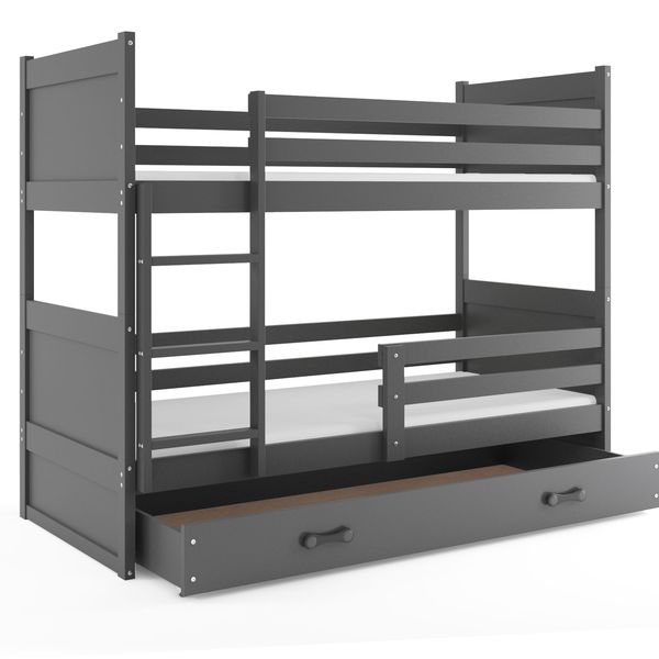 Poschodová posteľ RICO 2 - 190x80cm - Grafitový - Grafitový