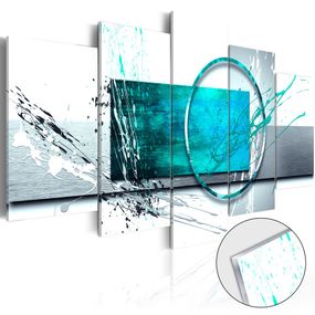Obraz tyrkysové umenie na akrylátovom skle - Turquoise Expression