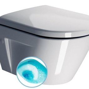 GSI - NORM závesná WC misa, Swirlflush, 36x50 cm, biela ExtraGlaze 861611