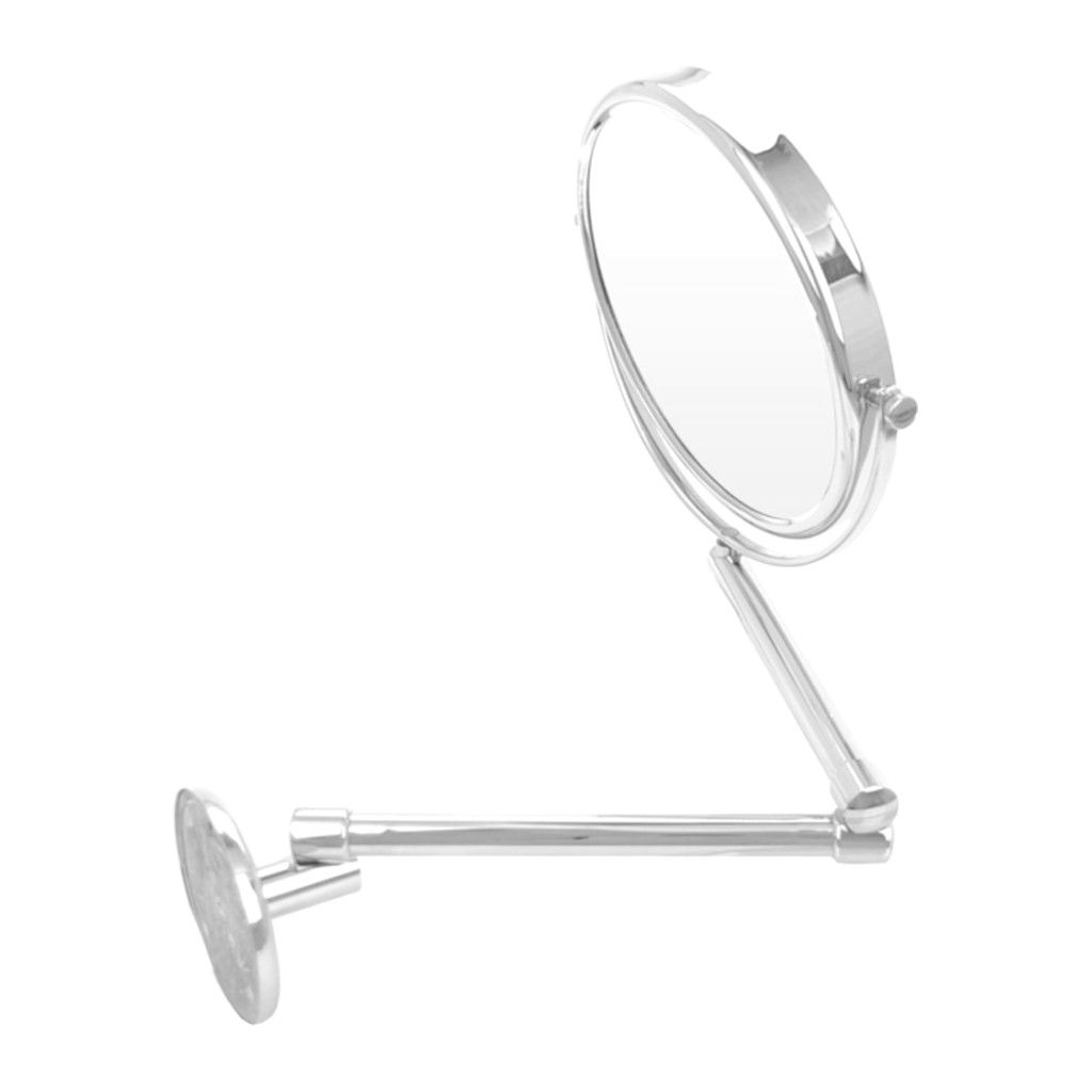 Emco Cosmetic mirrors Pure LED - Nástenné okrúhle holiace a kozmetické zrkadlo, 3 zväčšovacie sklo, chróm 109400100