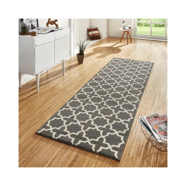 Sivo-biely behúň Hanse Home Basic Glam, 80 x 200 cm