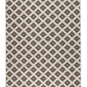 Kusový koberec Northrugs Twin 103127 Brown Cream 80x150 cm
