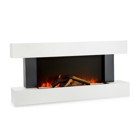 Klarstein Studio Light & Fire 1, elektrický krb, 1000/2000 W, MDF, diaľkový ovládač, biely