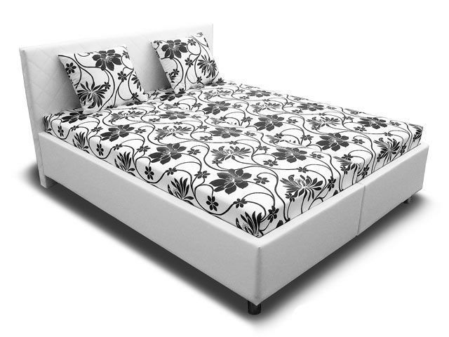 Manželská posteľ 160 cm Leona 3 (s pružinovými matracmi)