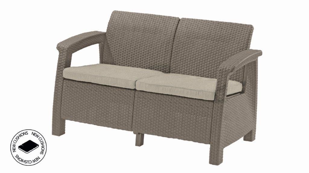 Keter Zahradní nábytek Keter Corfu love seat dvousedačka cappucccino KT-610346