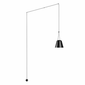 LEDS-C4 Attic závesná lampa kužeľ decentrál čierna, Obývacia izba / jedáleň, hliník, E27, 23W, K: 36.2cm