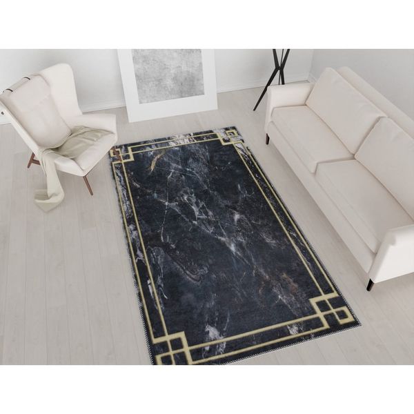 Tmavosivý prateľný koberec 180x120 cm - Vitaus