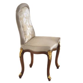 Estila Luxusná klasická jedálenská stolička Pasiones so zamatovým čalúnením s vyrezávaním zdobenými oblúkovými nožičkami 102cm