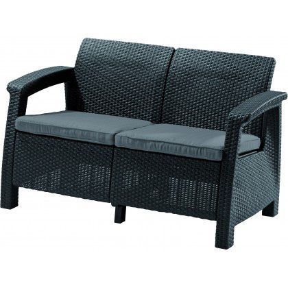 Pohovka COFRU LOVE SEAT - antracit