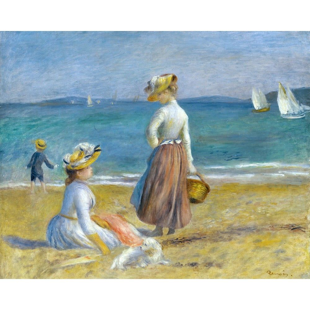 Reprodukcia obrazu Auguste Renoir - Figures on the Beach, 50 x 40 cm