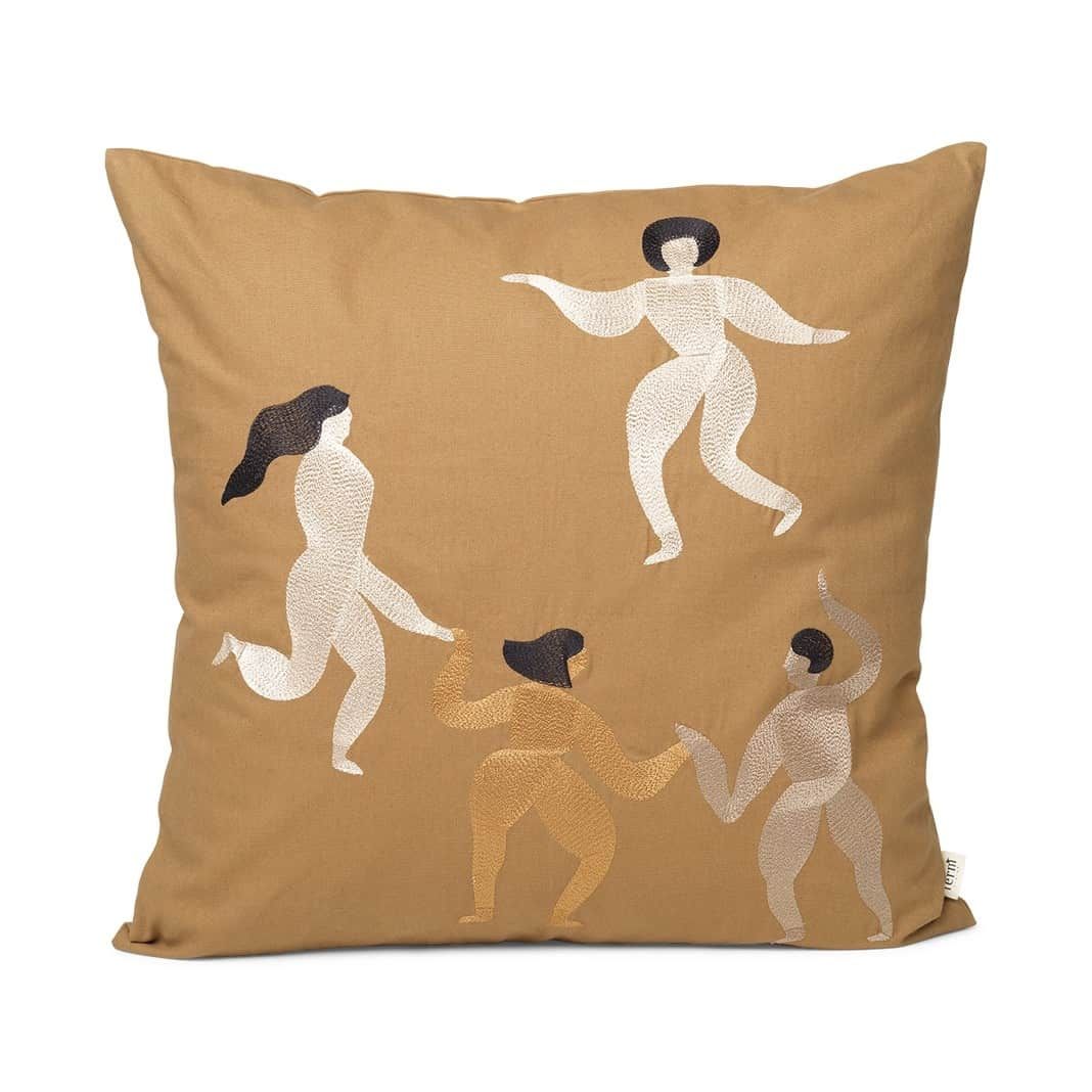 ferm LIVING Bavlnený vankúš Free Cushion Sugar Kelp 50x50 cm