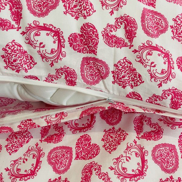 Obliečky bavlnené Amálka ružová TiaHome - 1x Vankúš 90x70cm, 1x Paplón 140x200cm