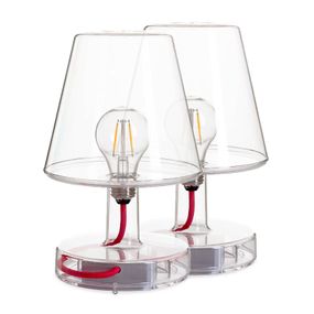 Fatboy Transloetje stolová LED lampa Duo-Pack číra, Obývacia izba / jedáleň, polykarbonát, 1W, K: 25.5cm