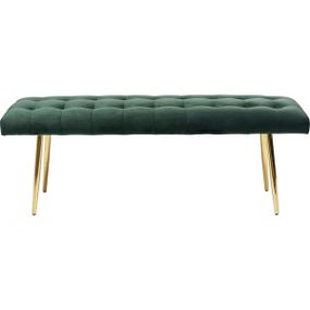 KARE Design Zelená polstrovaná lavice Dallas 110cm