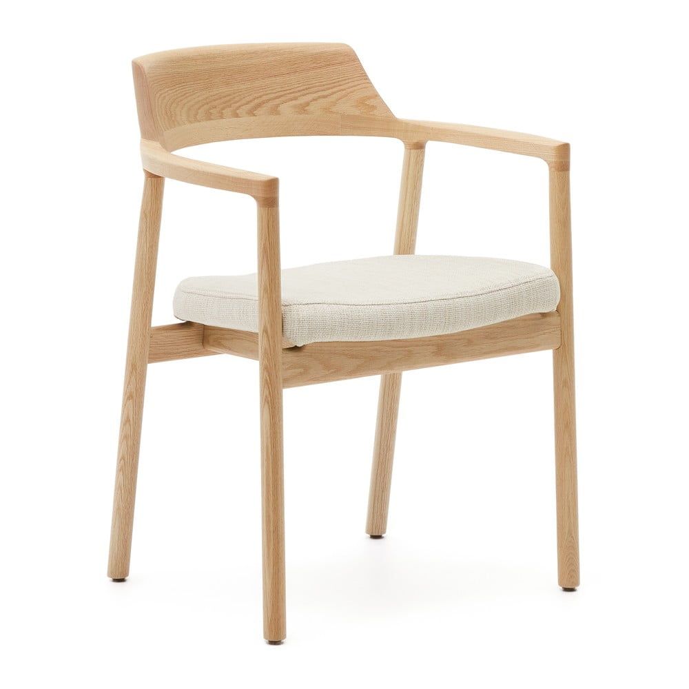 Jedálenská stolička z dubového dreva v béžovo-prírodnej farbe Alocs – Kave Home