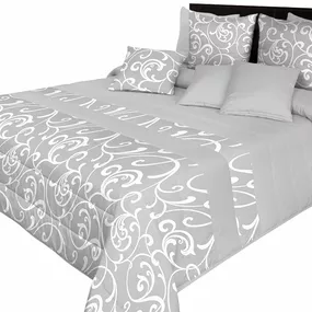 DomTextilu Elegantné sivé prehozy na posteľ s krásnym vzorom Šírka: 240 cm | Dĺžka: 240 cm 62664-237324
