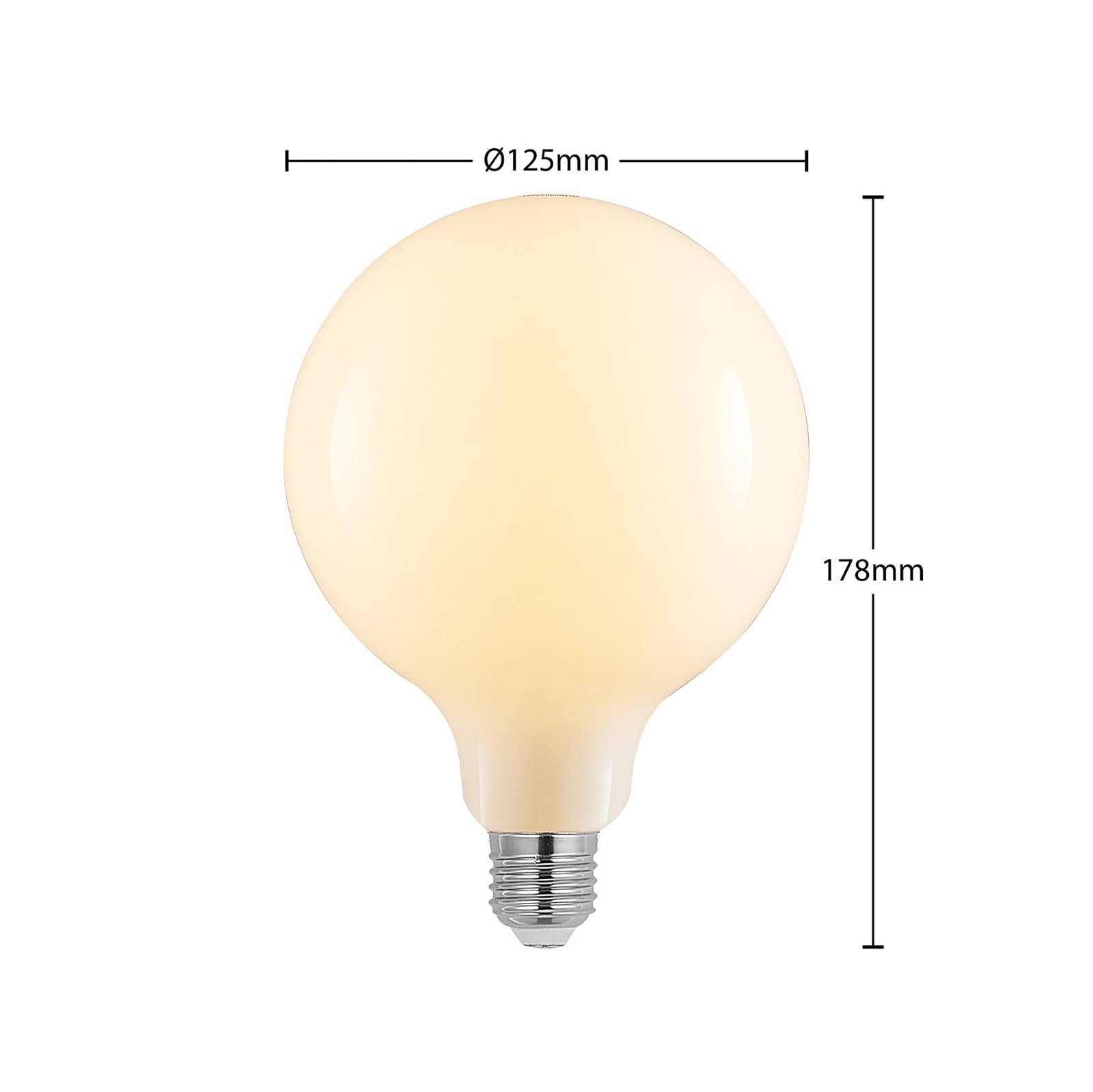 Arcchio LED E27 6W 2.700K G125 stmievateľná opál sada 2ks, E27, 6W, Energialuokka: E, P: 17.8 cm