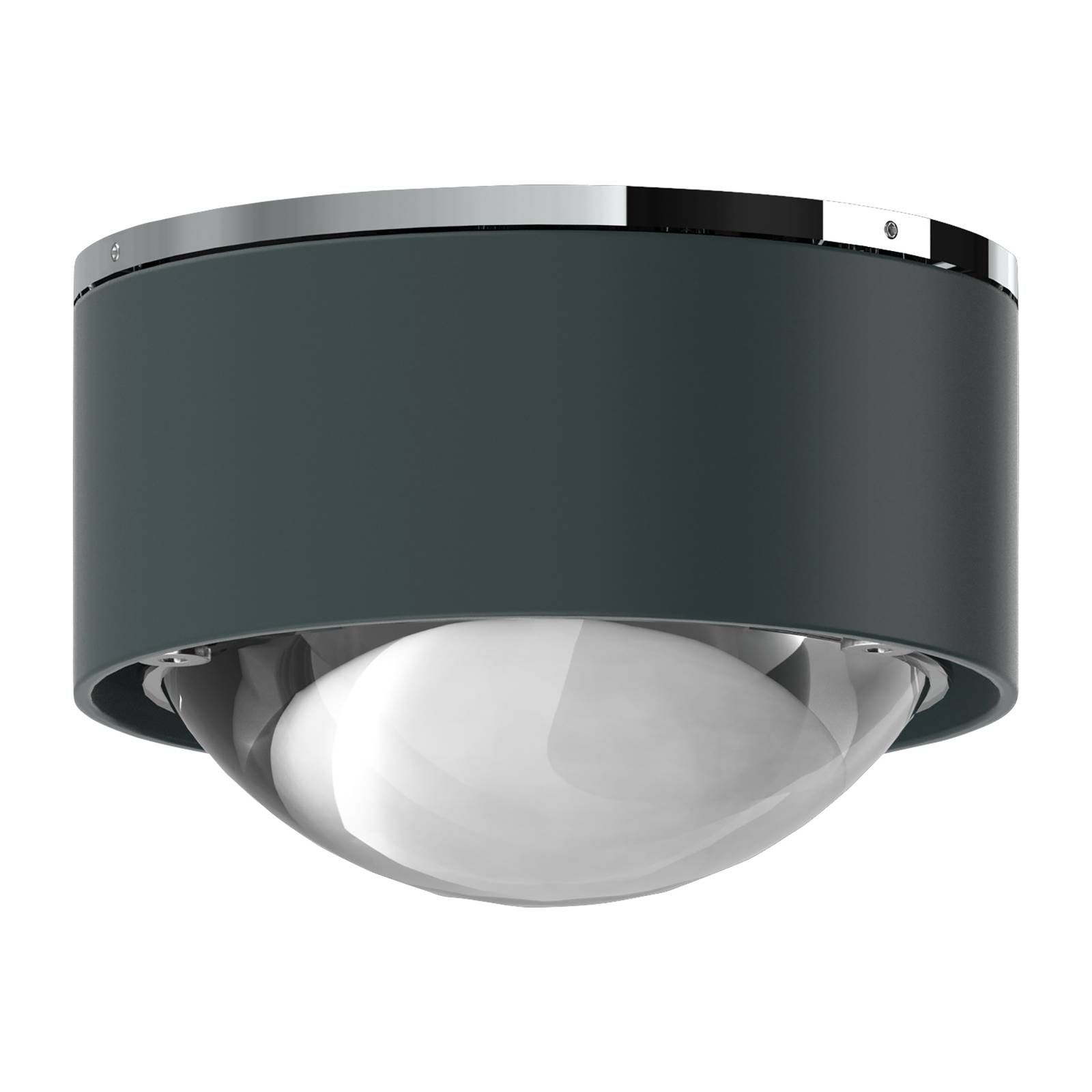 Top Light Puk Mini One 2 bodové LED šošovka číra antracitová, Obývacia izba / jedáleň, hliník, zinok, sklo, 8W, K: 5.7cm