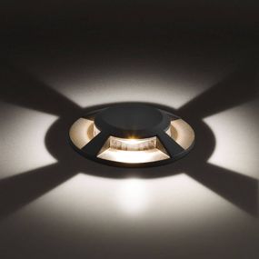 EVN Scopum zapustené podlahové LED okrúhle 4x, hliník s práškovou farbou, 7W, K: 12.8cm