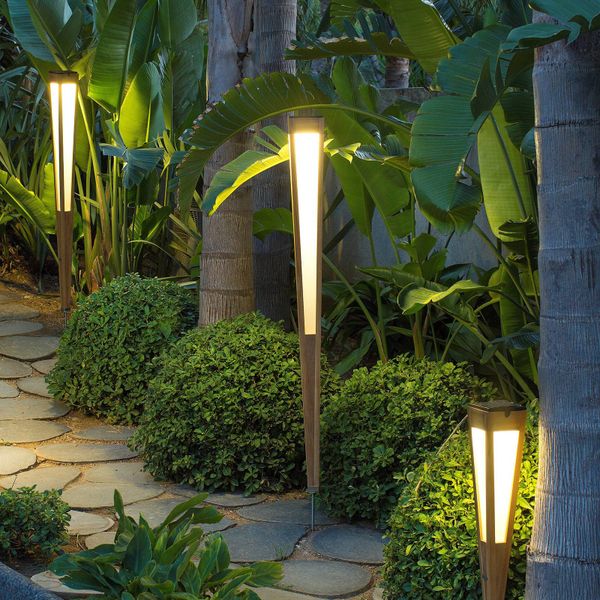 Les Jardins Solárna LED pochodeň Tecka so snímačom 120cm, teak, teakové drevo, akryl, nehrdzavejúca oceľ, 3W, P: 13 cm, L: 13 cm, K: 120cm