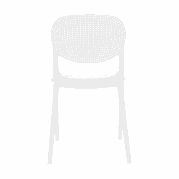 Stohovateľná stolička, biela, FEDRA