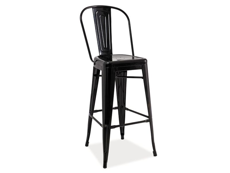 Barová stolička Loft H-1 (čierna)