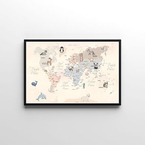 Plagát Zvieratká na mape sveta 1880