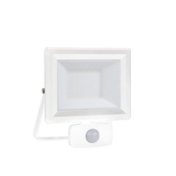 Ideal Lux 251028 FLOOD vonkajšie nástenné svietidlo LED s pohybovým senzorom 30W/2700lm 4000K IP65 biela