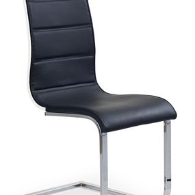 Jedálenská stolička K104 čierna + biela