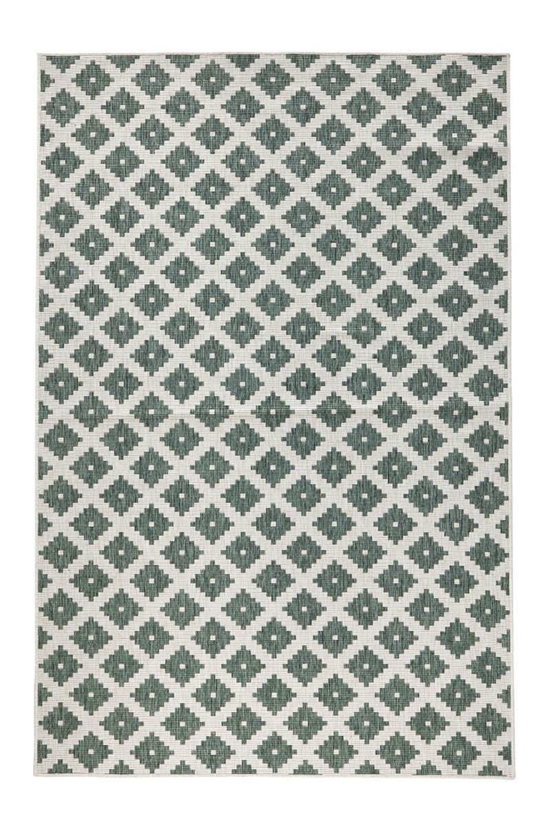 Kusový koberec Northrugs Twin 103125 Green Cream 80x250 cm