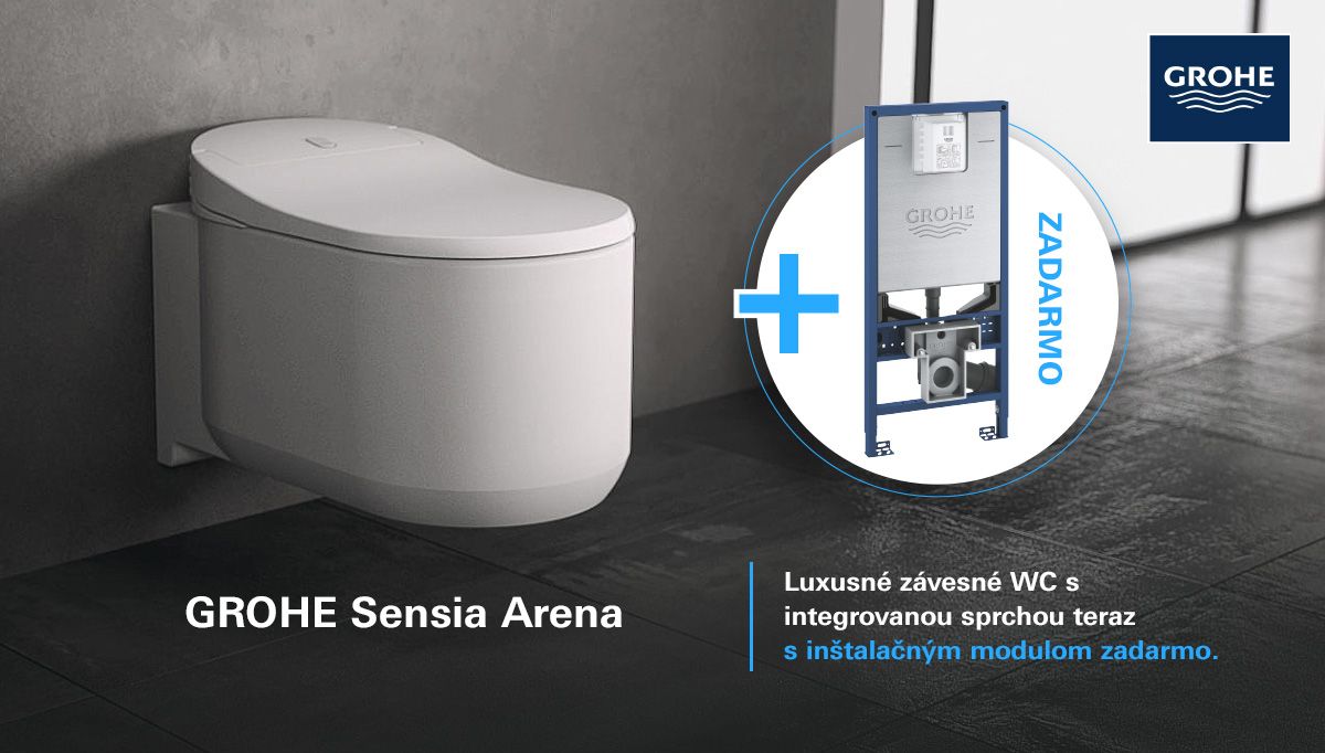 GROHE Sensia Arena - Závesné WC so sprchou + DARČEK inštalačný systém GROHE Rapid SLX, biela 39354SH1