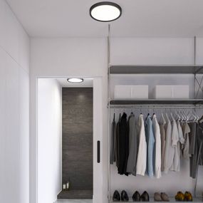 Nordlux Stropné LED svetlo Liva Smart, čierna, Obývacia izba / jedáleň, plast, 21W, K: 3.2cm