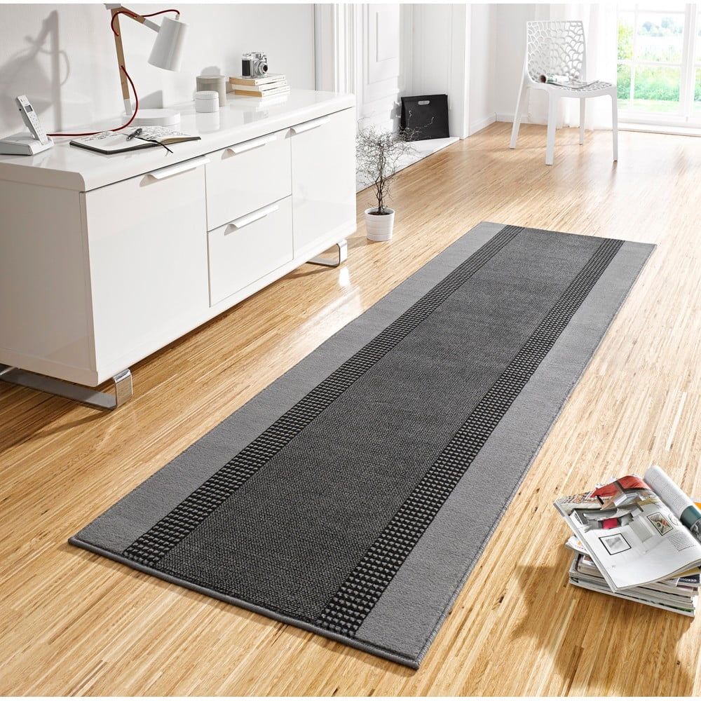 Sivý behúň Hanse Home Basic, 80 x 250 cm