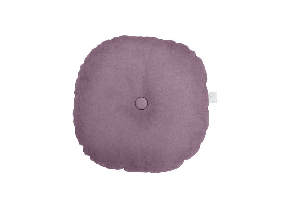 Dekoračný okrúhlý vankúš Basic - Moody Violet