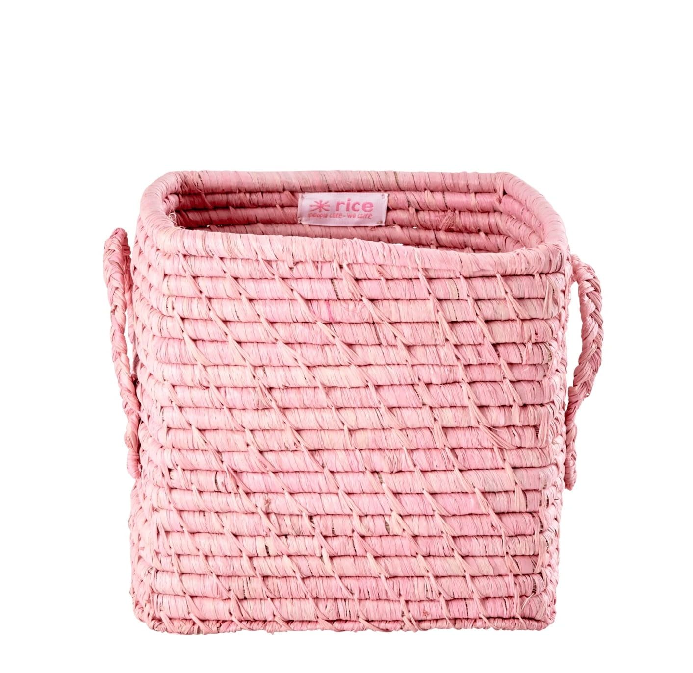 rice Úložný kôš z rafie Soft Pink - small