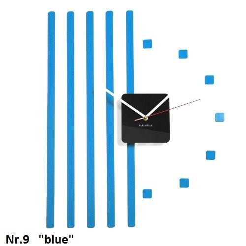 DomTextilu Nalepovacie nástenné hodiny s pruhmi 7836-240968