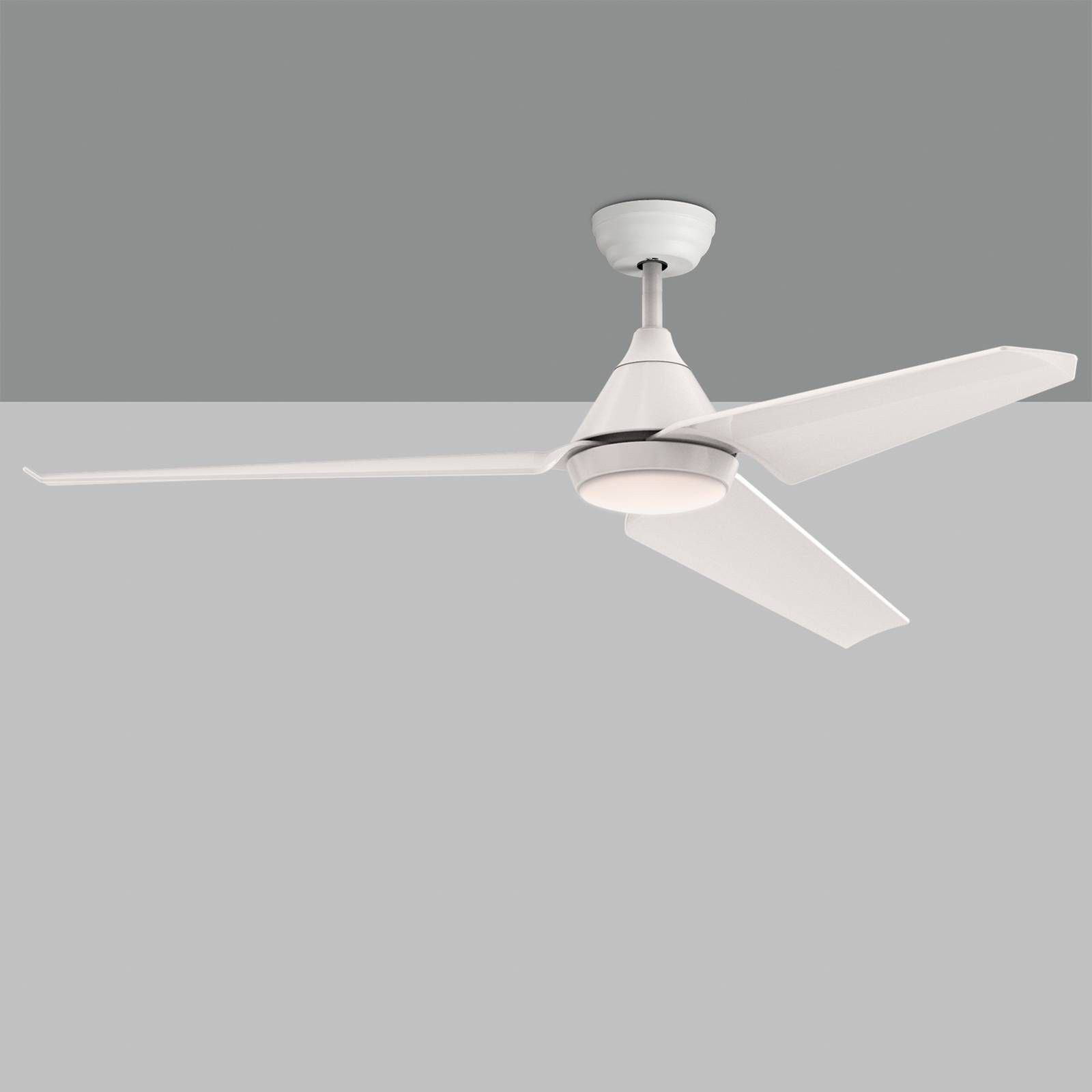 ACB ILUMINACIÓN LED ventilátor Bora, diaľkové ovládanie CCT IP44, Obývacia izba / jedáleň, kov, plast ABS, 20W, K: 45.5cm