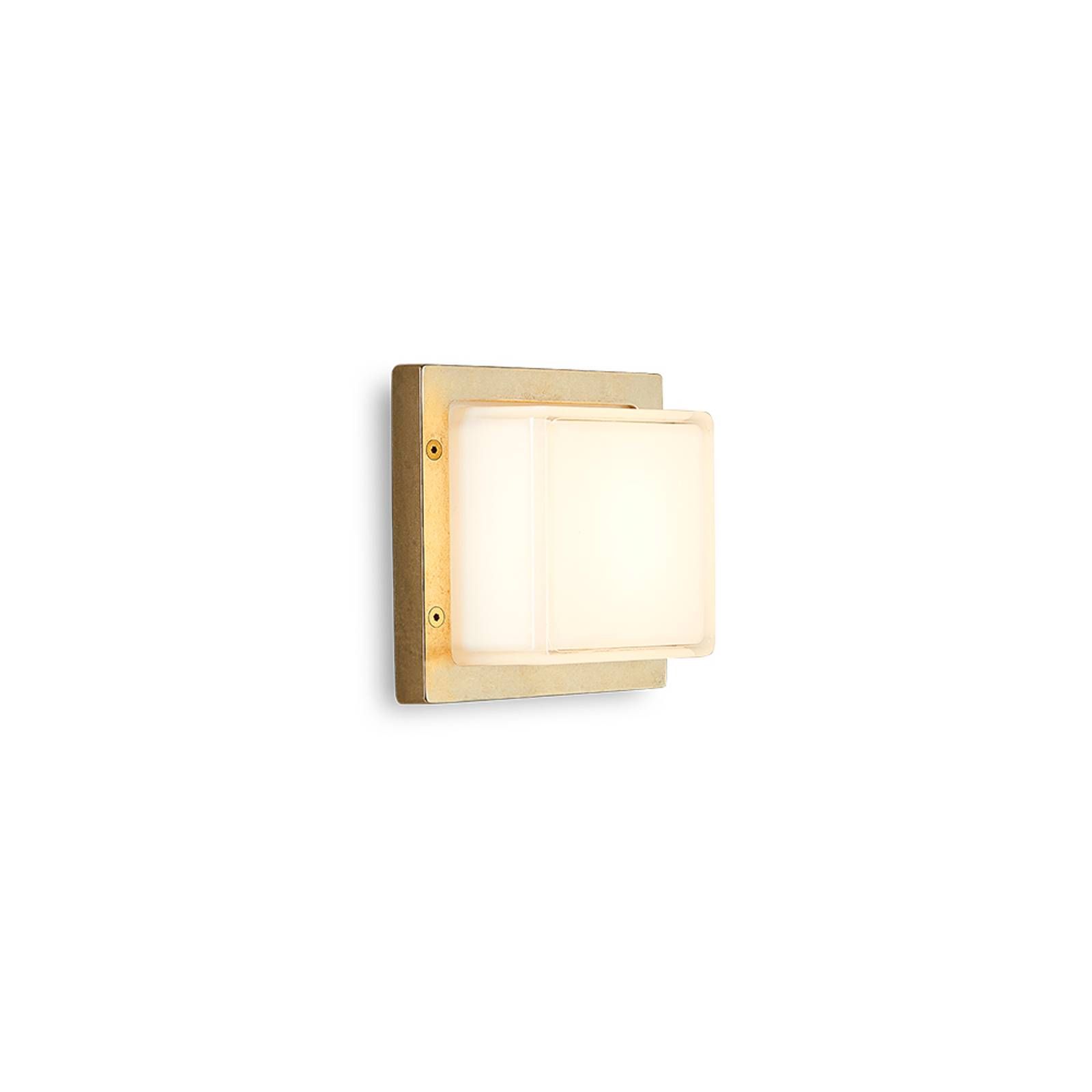 Moretti Luce Nástenné LED Ice Cubic 3403 mosadz prírodná, mosadz, sklo, 11W, L: 16.2 cm, K: 16.2cm