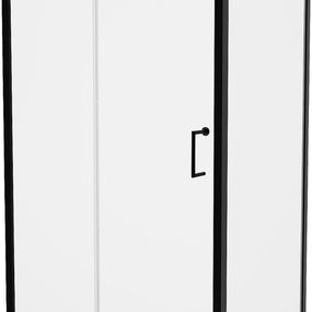 MEXEN/S - Apia Sprchovací kút 90x100 cm, transparent, čierna + vanička so sifónom 840-090-100-70-00-4010B