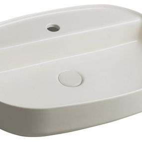 ISVEA - INFINITY OVAL keramické umývadlo na dosku, 60x40cm, Ivory 10NF65060-2K