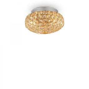 prisadené nástenné a stropné svietidlo Ideal lux KING 075402 - zlatá
