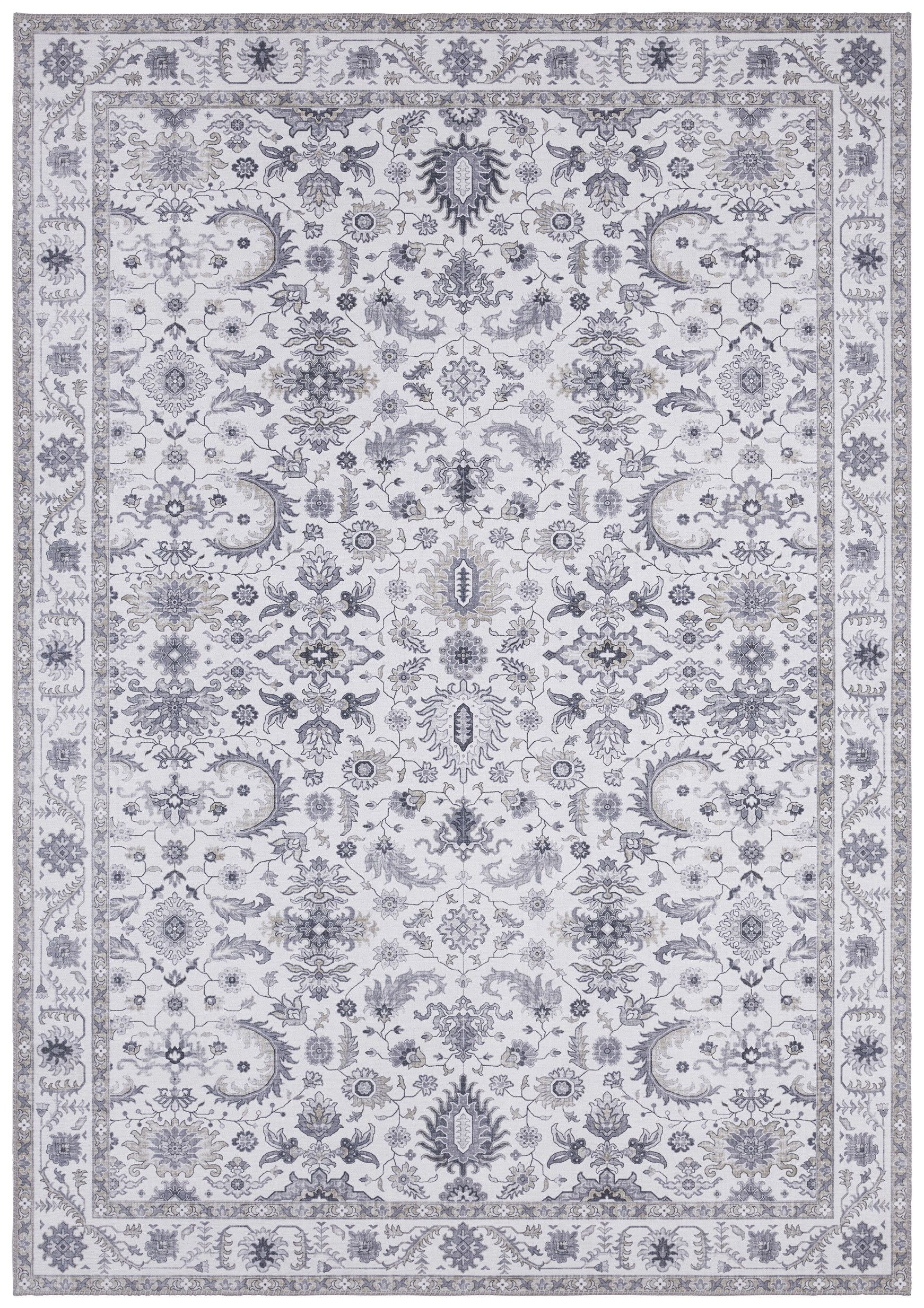 Nouristan - Hanse Home koberce Kusový koberec Asmar 104006 Platinum / Grey - 80x200 cm