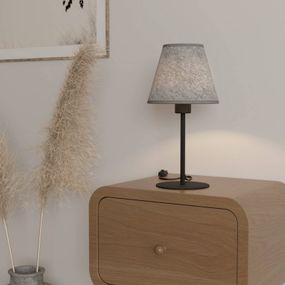 EGLO Stolová lampa Alsager s tienidlom na lampu z plsti, Obývacia izba / jedáleň, oceľ, plsť, E27, 40W, K: 39.5cm
